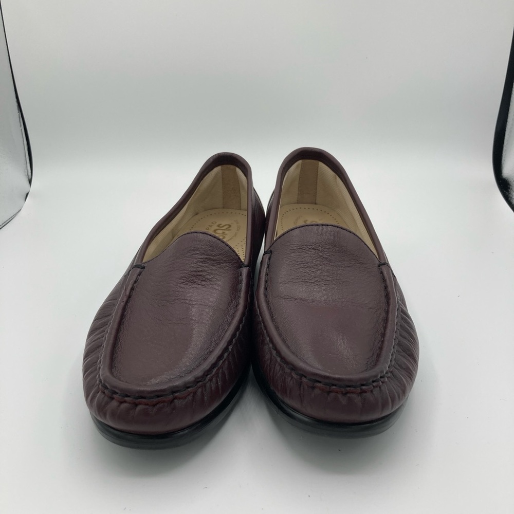 SAS Shoes Simplify Loafer Womens Size 10 Leather Burgundy Made in USA - Picture 2 of 7
